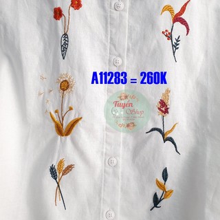 ÁO SM THÊU HOA ĐỐI XỨNG