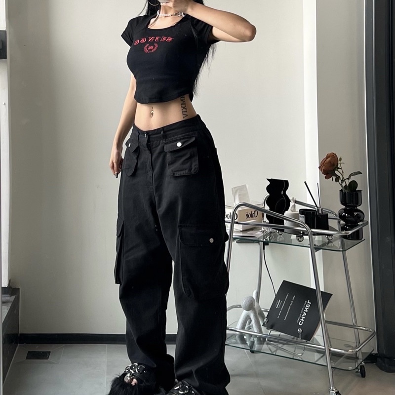 Cargo Pants Quần Kaki Túi Hộp Rộng