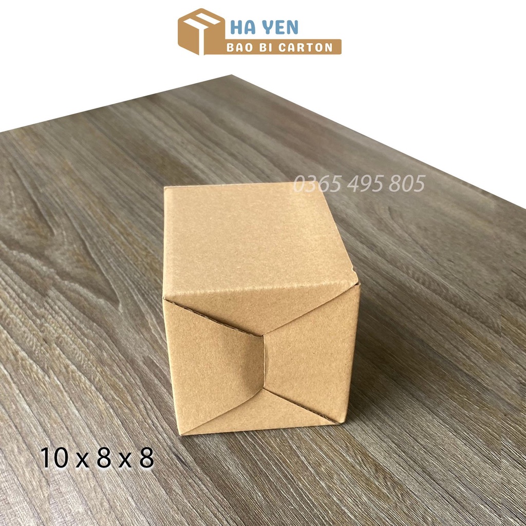 8 x 8 x 10 cm -  Combo 100 Hộp Carton nắp gập 8x8x10 cm