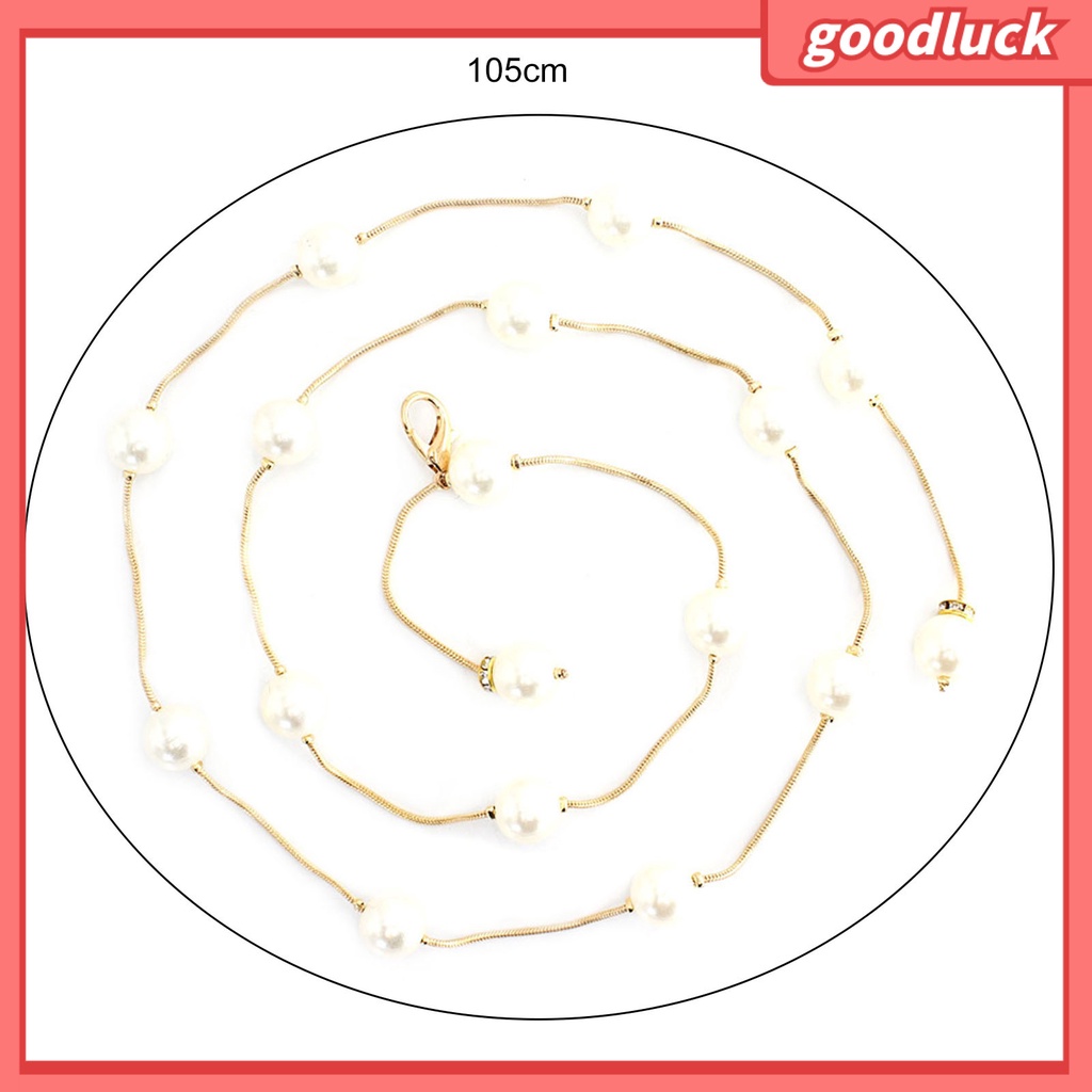 |Đồ Chơi GODK GODK Độc Đáo| Thắt Lưng Dây Xích Dài Mỏng Đính Ngọc Trai Acrylic Thanh Lịch Có Thể Điều Chỉnh Cho Nữ