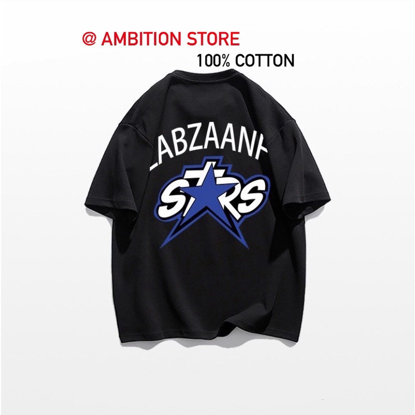 Áo Phông Cổ Tròn AMBITION STAR Ngôi Sao Phong Cách Tay Lỡ Cá Tính, Chất Cotton Khô Cao Cấp