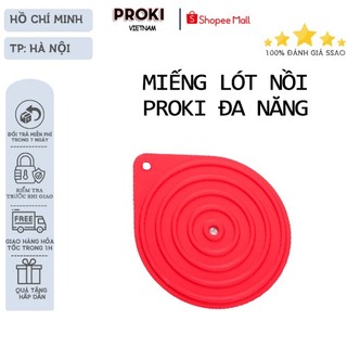 Miếng Lót Nồi PROKI Đa Năng, Ốp Cách Nhiệt Miếng Lót Dày Dặn Hình Giọt Nước Không Sợ Nóng Bàn( Màu Ngẫu Nhiên)