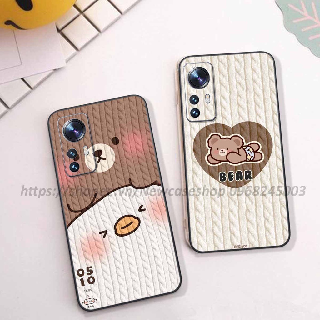 Ốp lưng Xiaomi MI 12T / MI 12T PRO / K50 Ultra in hình họa tiết len Bear Cute