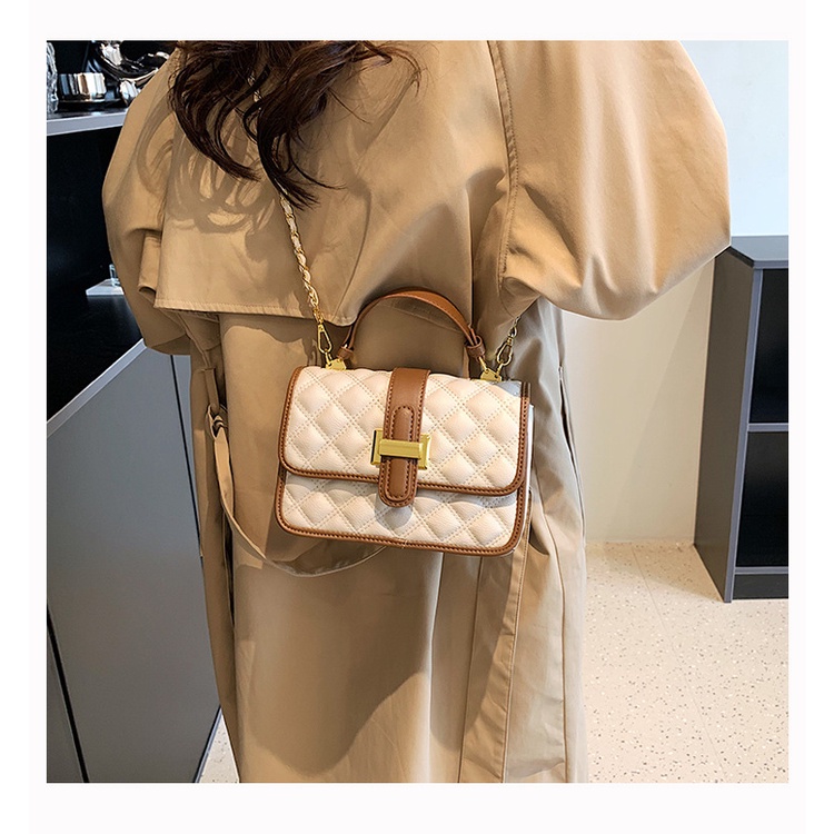 Túi xách nữ đeo chéo hình vuông nhỏ gọn thích hợp đi làm đi chơi sang chảnh da PU cao cấp M18 2108