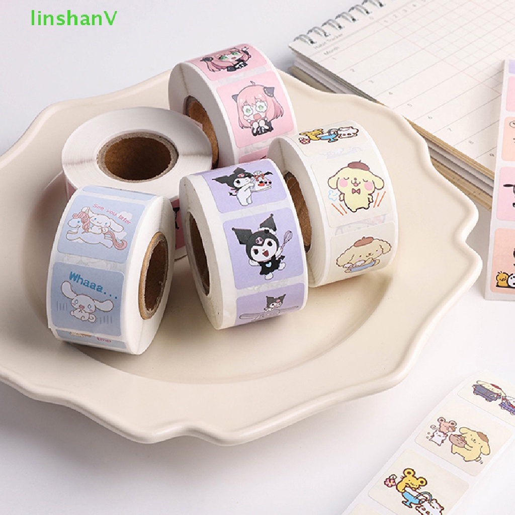 Cuộn 500 Miếng Băng Dính Hoạt Hình Cún Sanrio ers Kuromipacha Dễ Thương