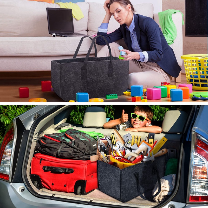 Set 2 Túi Nỉ Đựng Củi / Gỗ / Báo / Củi Kích Thước 50X25X25 cm Tiện Dụng