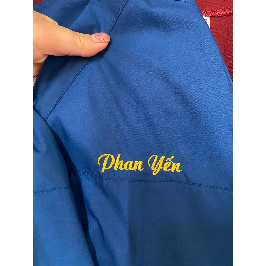 THÊU TÊN - THÊU LOGO LÊN ÁO BLOUSE THEO YÊU CẦU