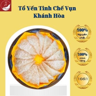 Tổ yến vụn tinh chế Khánh Hòa loại ngon, Yến vụn sấy tổ 100g tặng kèm táo đỏ đường phèn chưng tại nhà