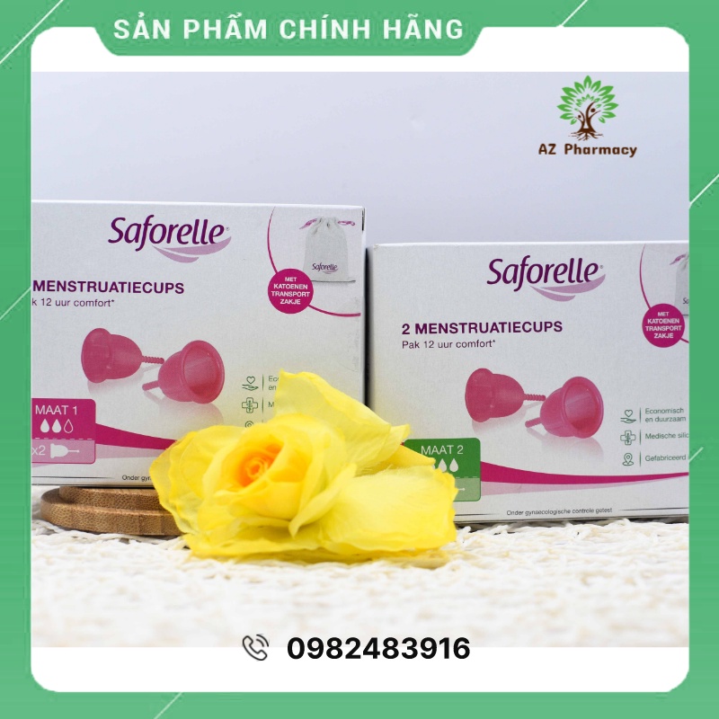 Bộ Sản Phẩm Cốc Nguyệt San Saforelle (Bộ 2 cốc)