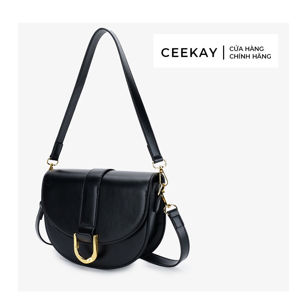 Túi Ceekay chính hãng | Túi xách nữ cao cấp, túi yên ngựa hot trend (có thể thay dây) - Full box - CK12