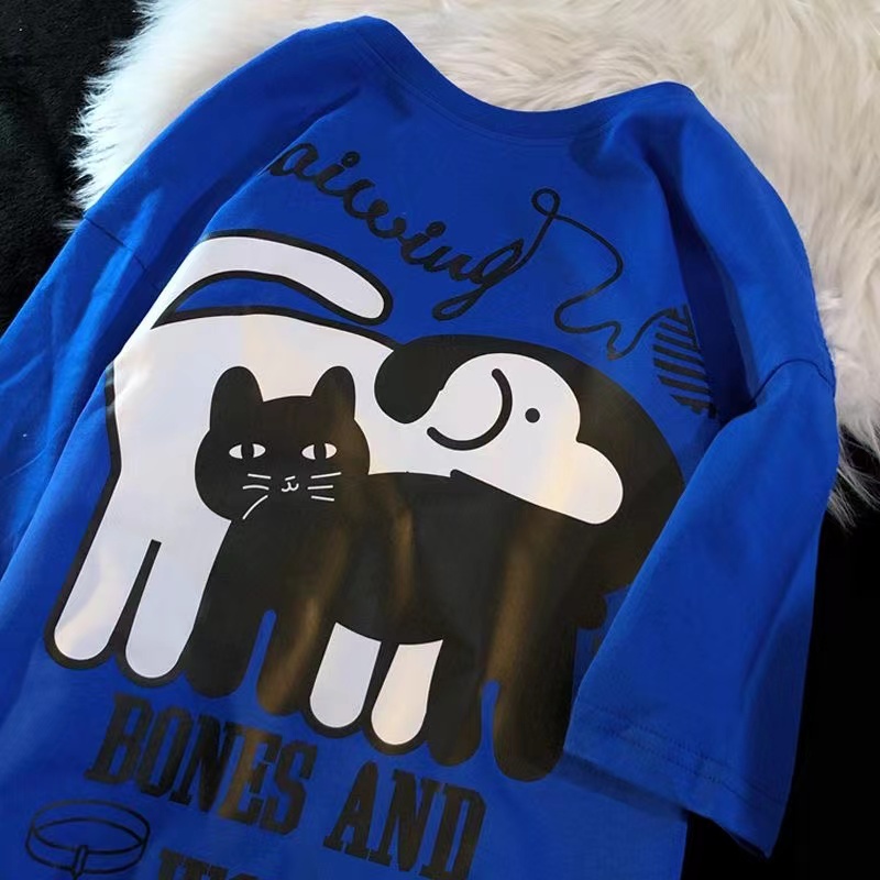 NRVP Áo Thun 100% Cotton Tay NgắN Plus Size Cho Nam Và Nữ