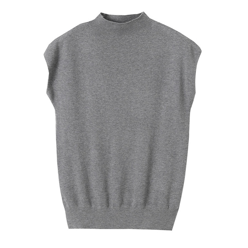 Áo Dệt Kim Tay Ngắn Cổ Cao Thời Trang Cá Tính