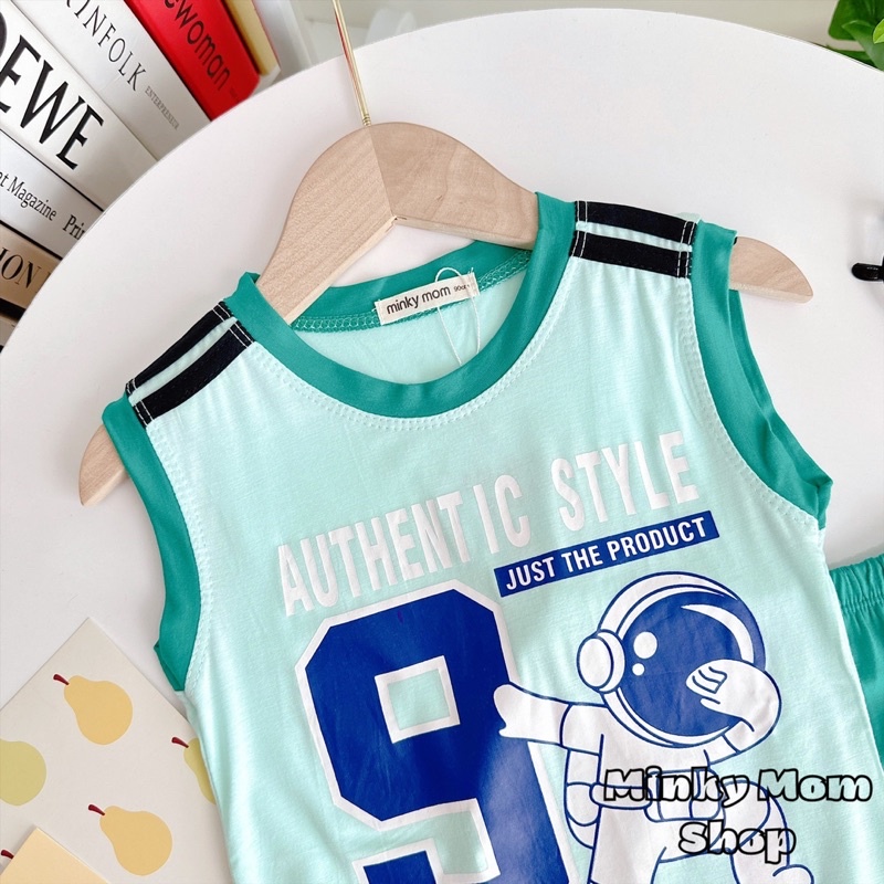 Bộ Ba Lỗ  Thun Lạnh Minkymom  Chính Hãng Bé Trai Bé Gái Thể Thao (8-28kg) -  Minkymomshop Ms0032