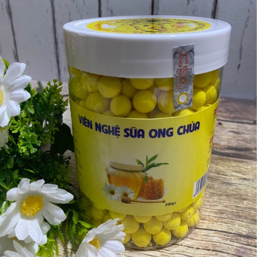 Viên Nghệ sữa ong chúa JINDO 500g tác dụng trắng hồng da mịn màng, ngăn ngừa nếp nhăn, trẻ hoá da, chống lão hóa