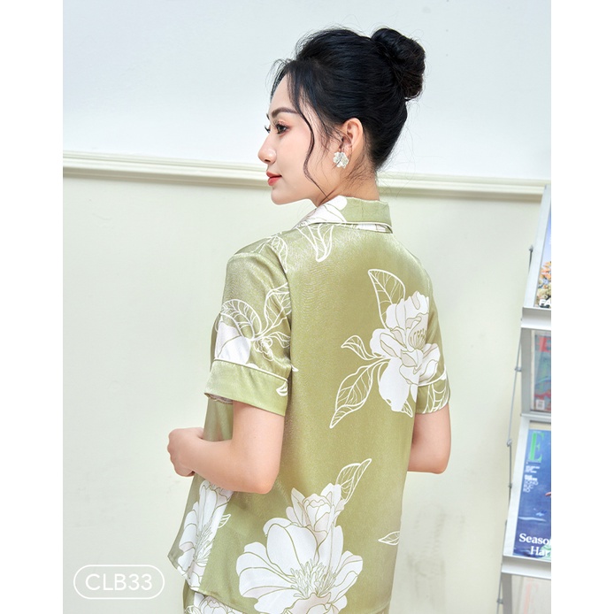 Bộ ngủ satin ZAM Luxury - CLB33 - Áo ngắn tay quần dài