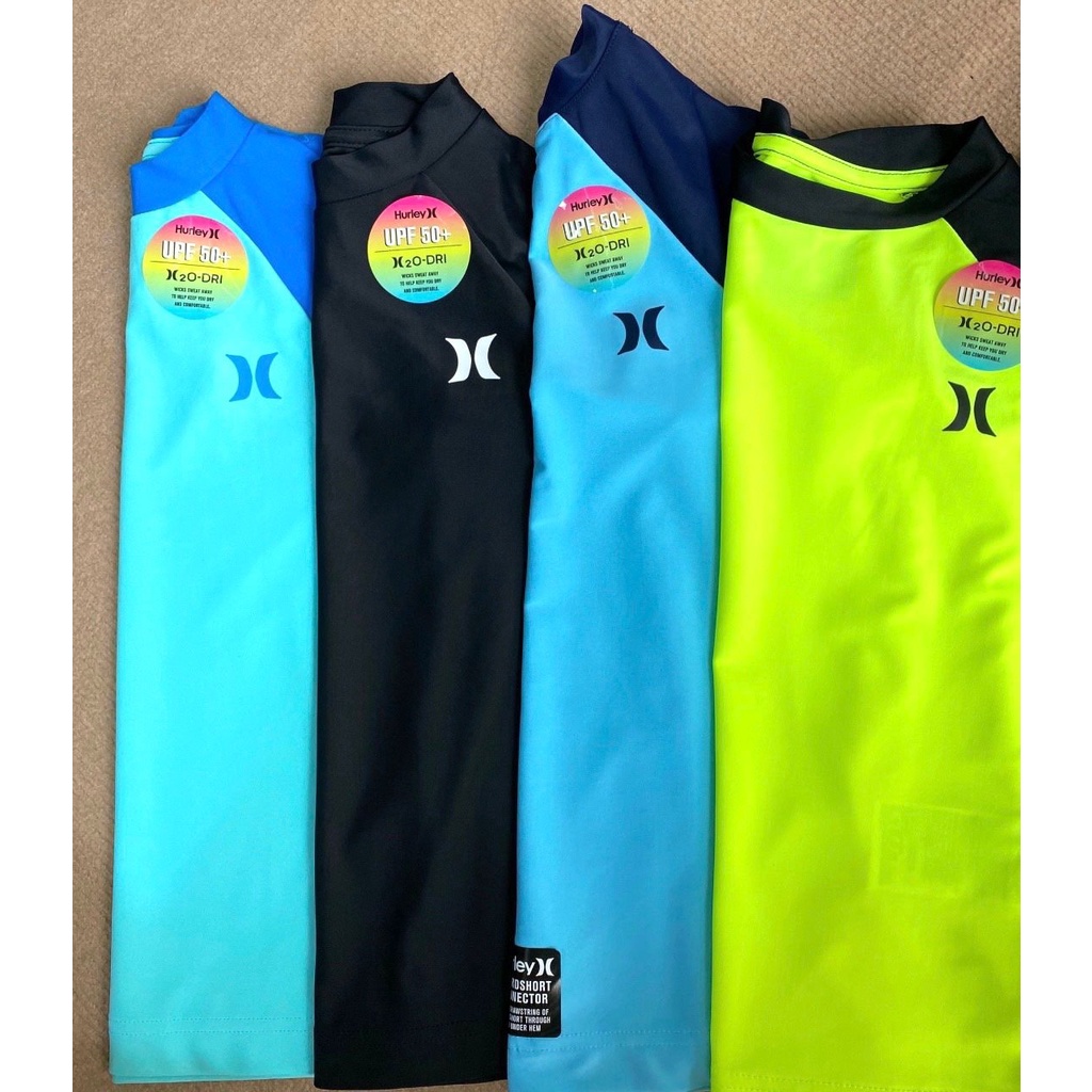 Áo bơi Hurley dài tay chống nắng UPF 50+ nhiều màu BT size 2-16y