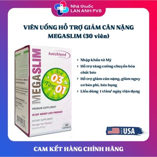 MEGASLIM HOTCHLAND (Hàng nhập khẩu) - Viên uống hỗ trợ giảm mỡ máu, cholesterol.
