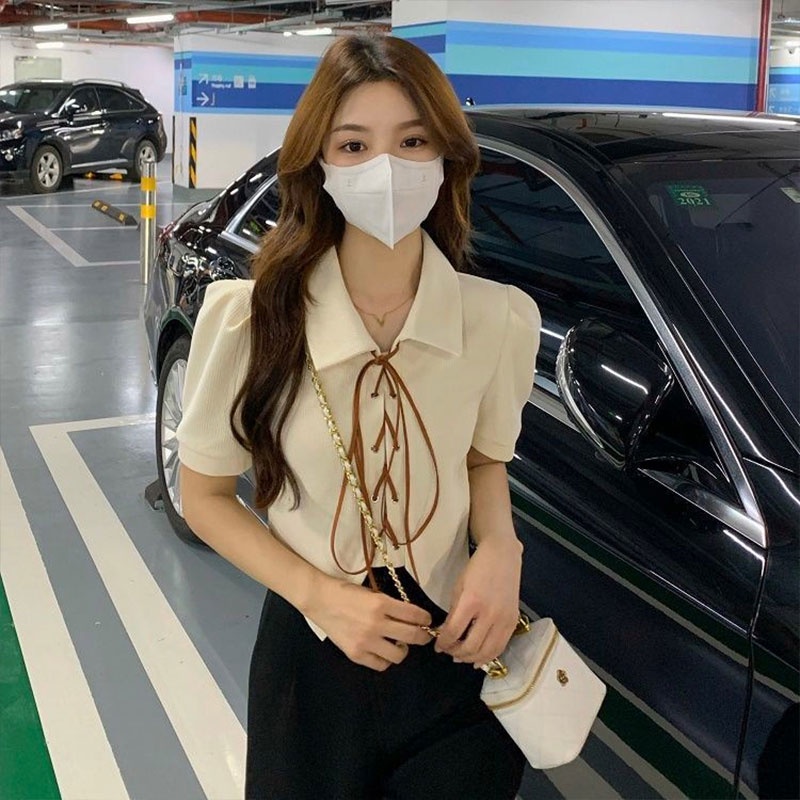 Áo cardigan Ngắn Tay Ôm Dáng Thiết Kế Lệch Tà Thời Trang Mới 2023 Cho Nữ