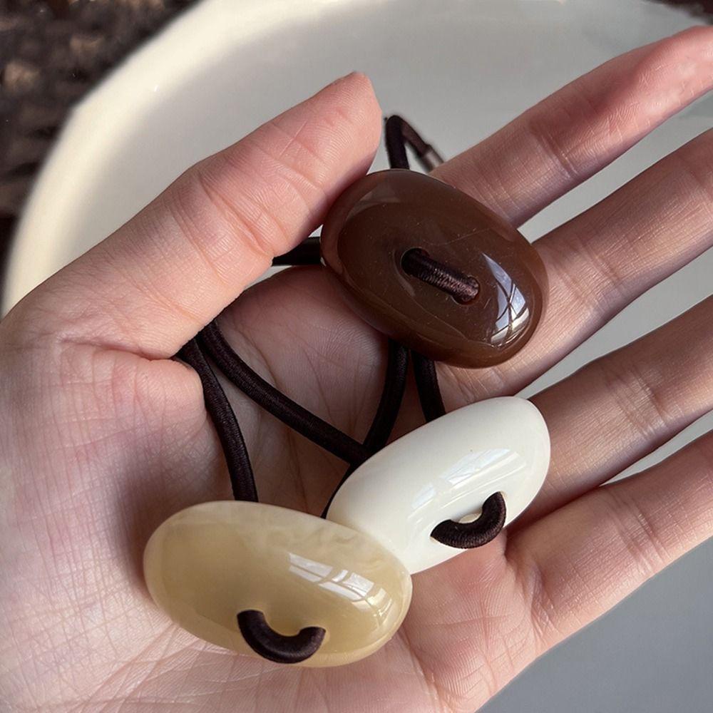 Dây Buộc Tóc Cao Su Màu Đen Đơn Giản|Dây Cột Tóc Thiết Kế Xinh Xắn Thời Trang Cho Nữ