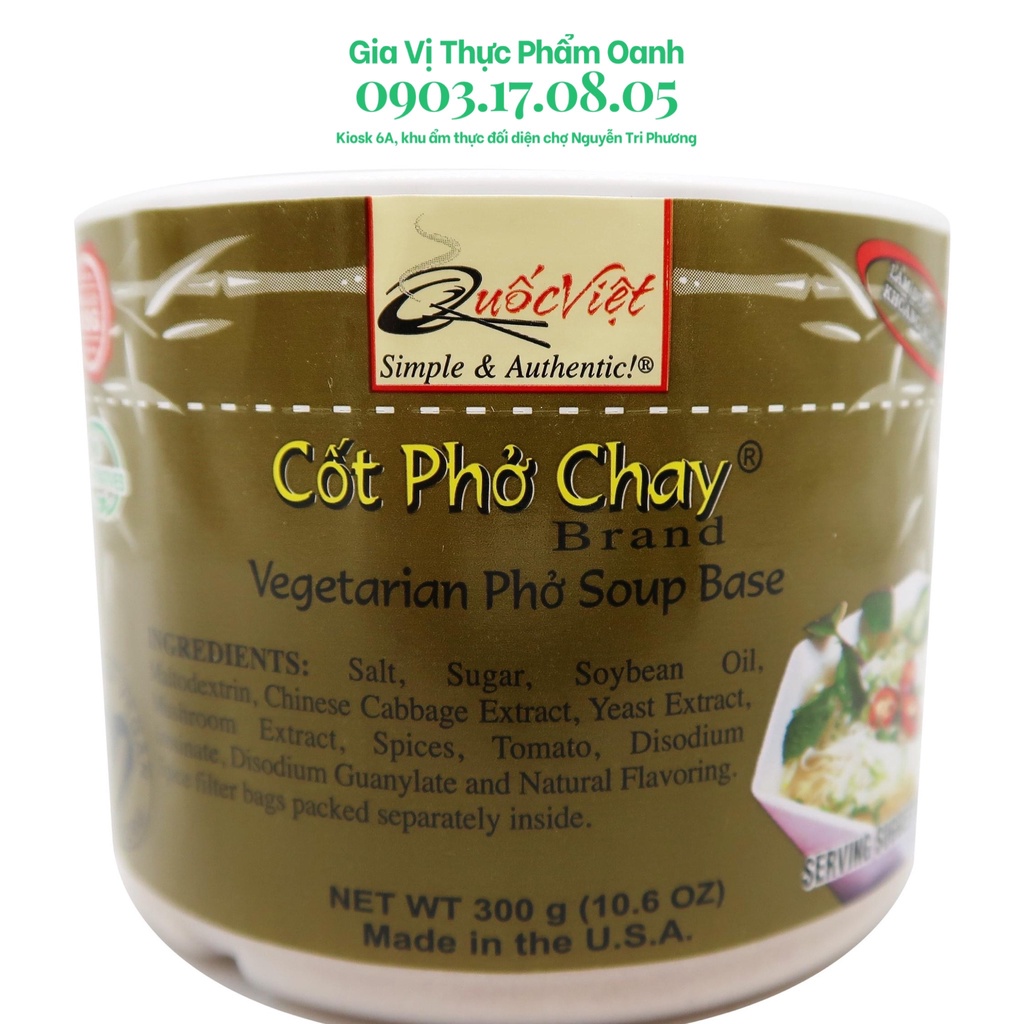 [CHAY] Cốt PHỞ CHAY Quốc Việt (Hộp 300gr)