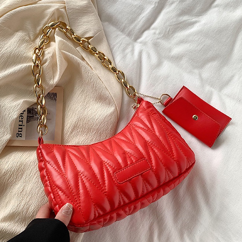 Túi Đeo Vai Thêu Họa Tiết Hình Thoi Thời Trang Cao Cấp Cho Nữ