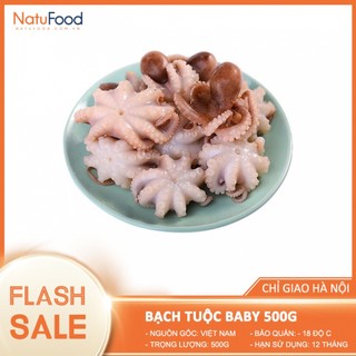 Bạch tuộc baby tươi nguyên con loại 1 khay 500g - hải sản cao cấp natufood