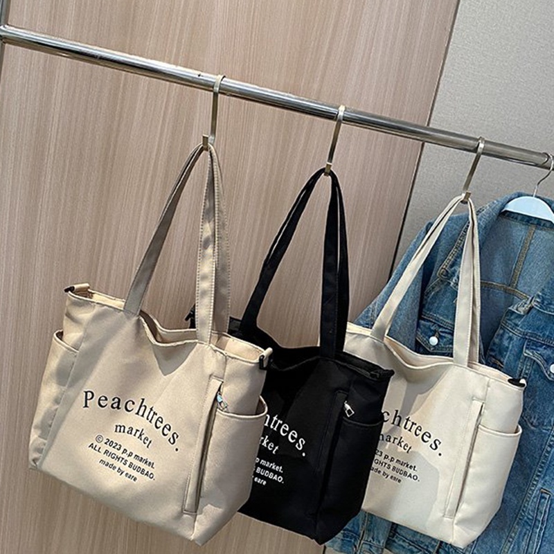 Túi Xách canvas Sức Chứa Lớn Thiết Kế Đơn Giản Thời Trang Cho Nữ