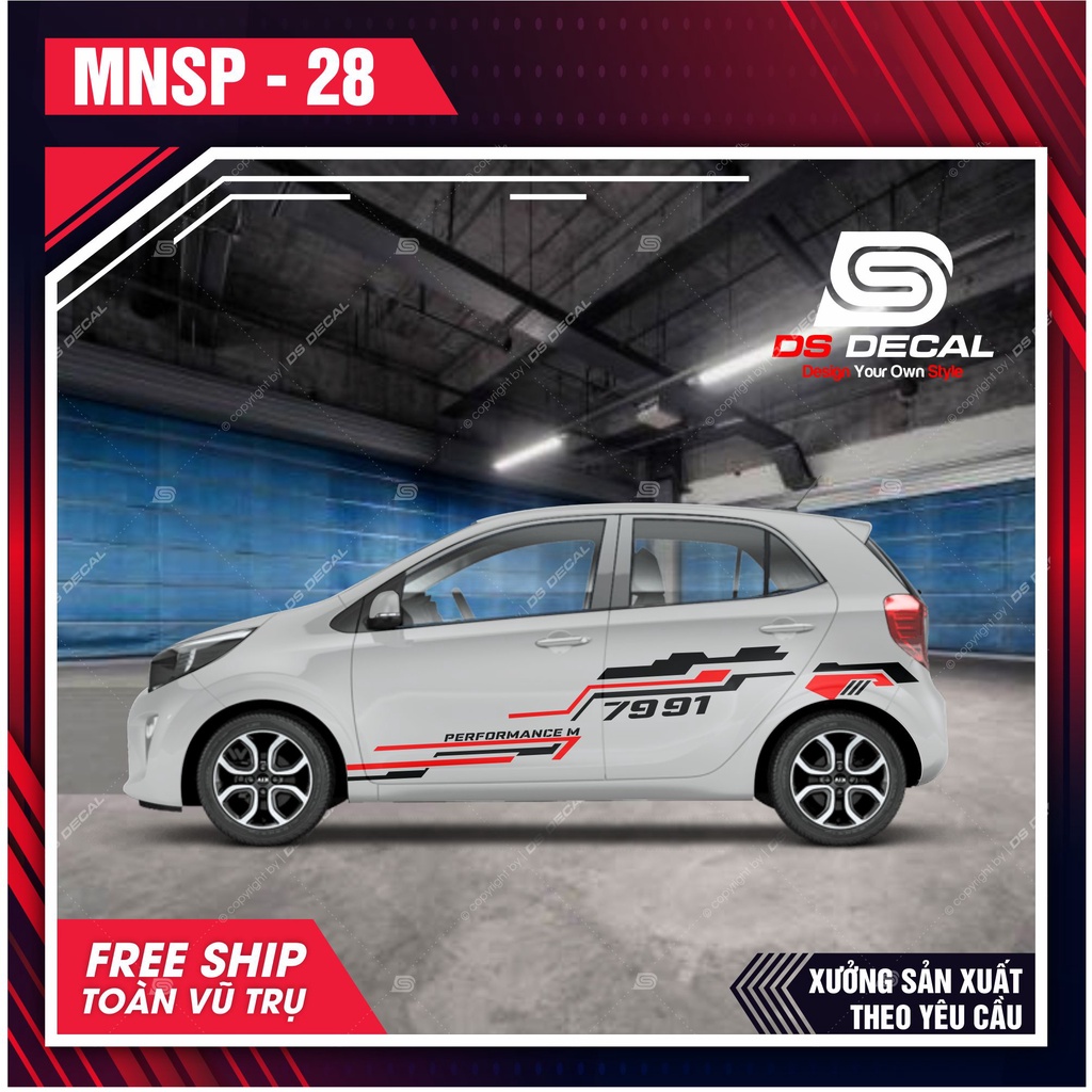 Tem dán xe ô tô Kia Morning - 28 - decal dán xe ô tô - DS Decal