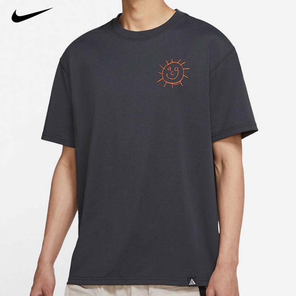 Áo Thun Cổ Tròn Ngắn Tay Thoáng Khí In Logo NIKE ACG DD8806-070 Thời Trang Thể Thao Cho Nam