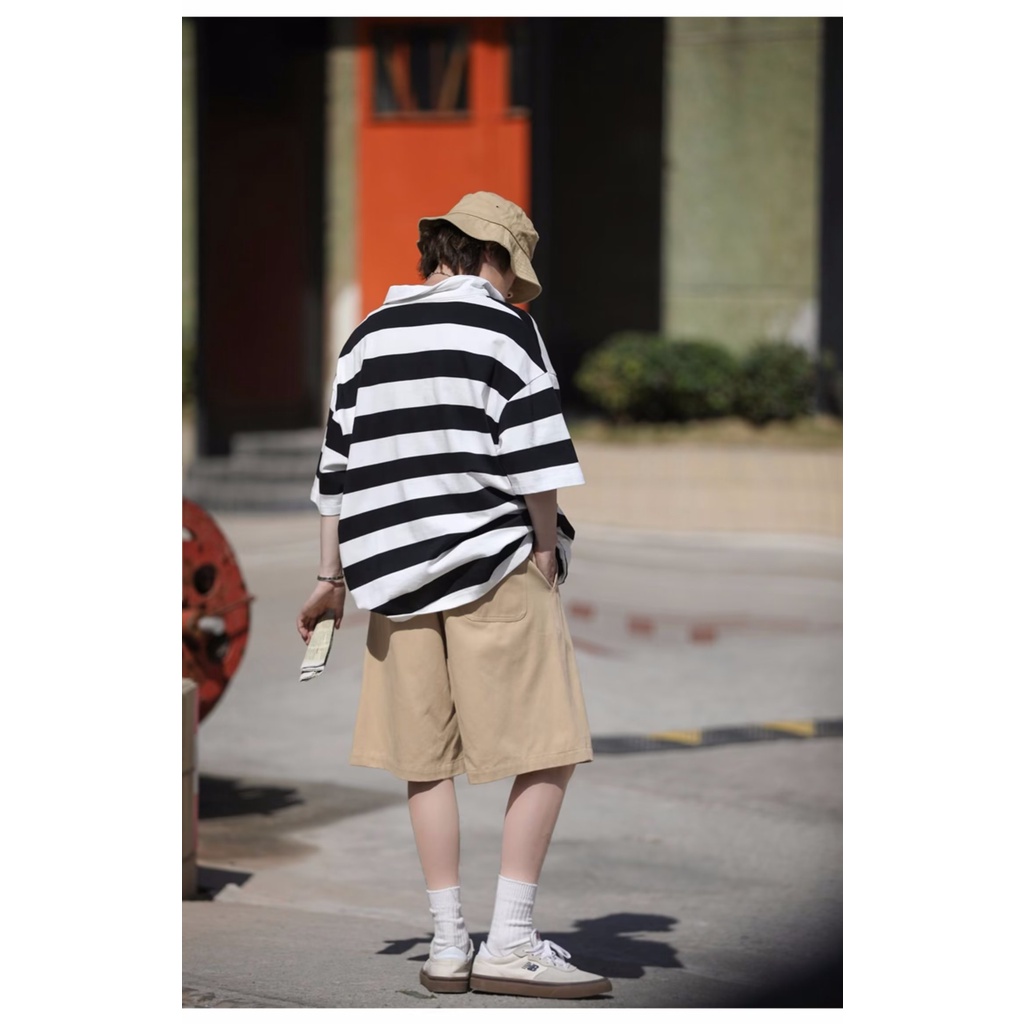 Quần ngắn ống rộng Màu Trơn Thời Trang Mùa Hè Dành Cho Nam