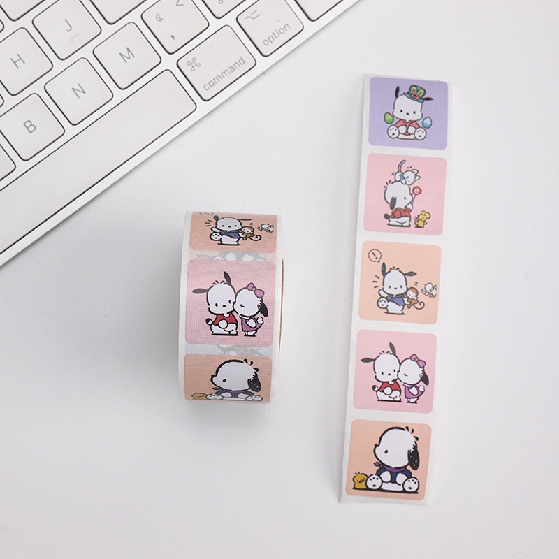 SANRIO Cuộn 500 Miếng Dán Hoạt Hình Dễ Thương Trang Trí