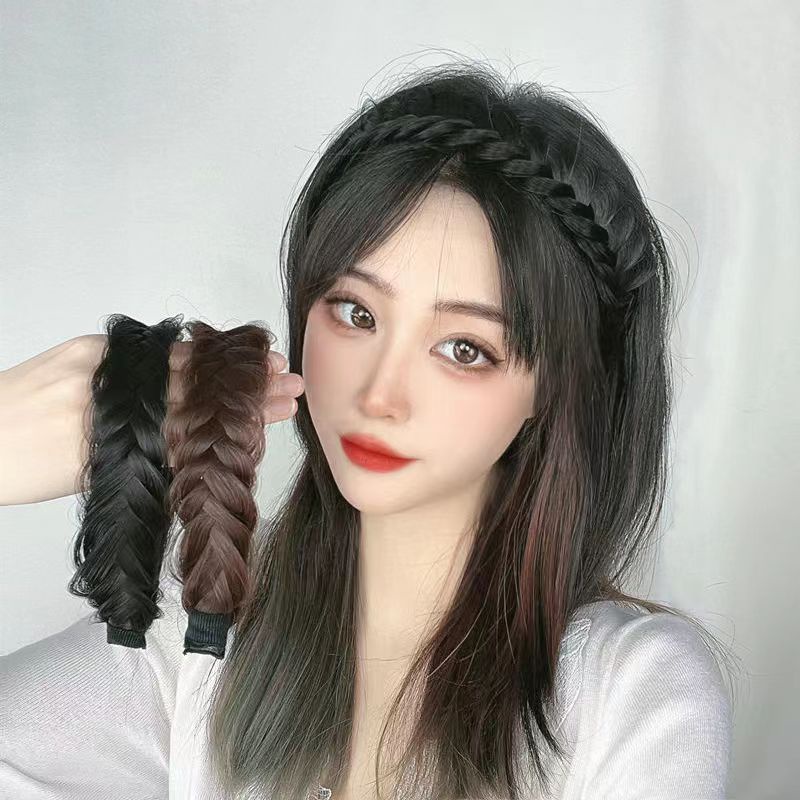 Cài Tóc Giả Thắt Bím Thủ Công Cho Cô Dâu