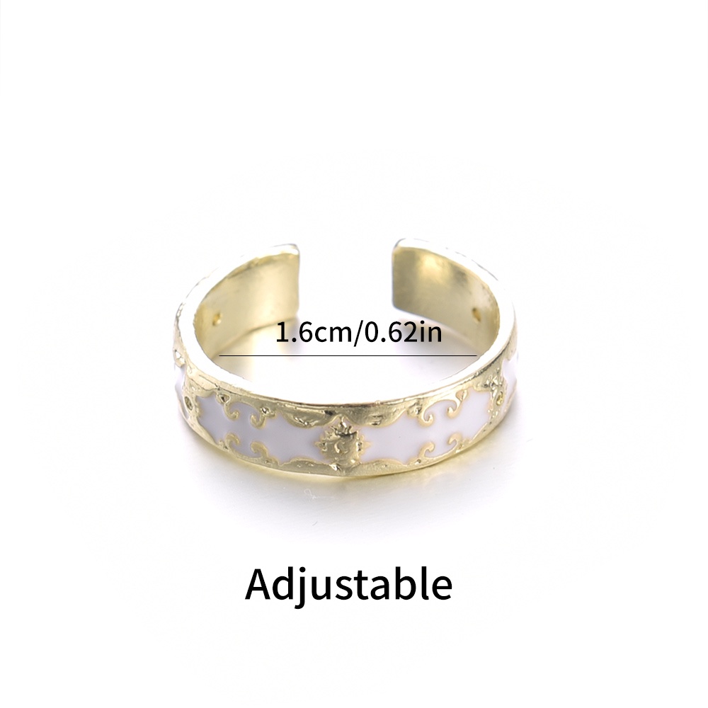 Nhẫn Hở Mỏng Điều Chỉnh Được Thời Trang Vintage Thanh Lịch Cho Nữ