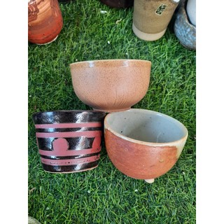 Set ly cốc gốm Nhật trang trí, trồng sen đá