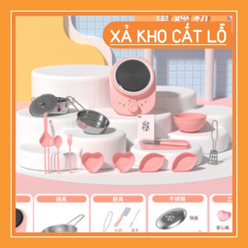 BỘ ĐỒ DÙNG NHÀ BẾP NẤU ĂN THẬT DÀNH CHO BÉ TỪ 5 TUỔI