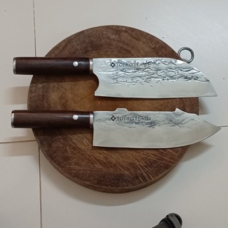 Cặp dao thái, mổ, lọc, băm thịt cá sắc bén. dao nhật bãi