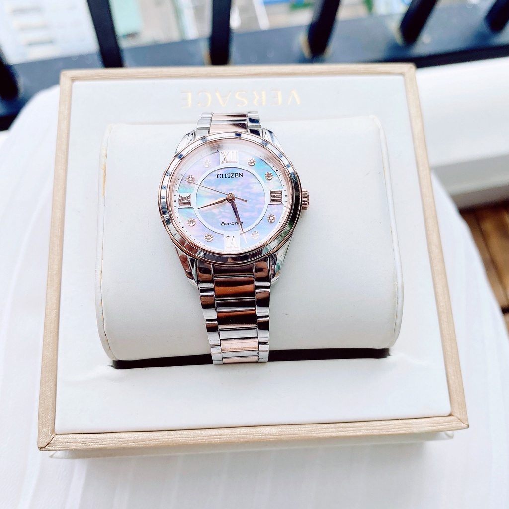 Đồng hồ nữ dây thép Citizen Eco Drive Arezzo EM0876-51D