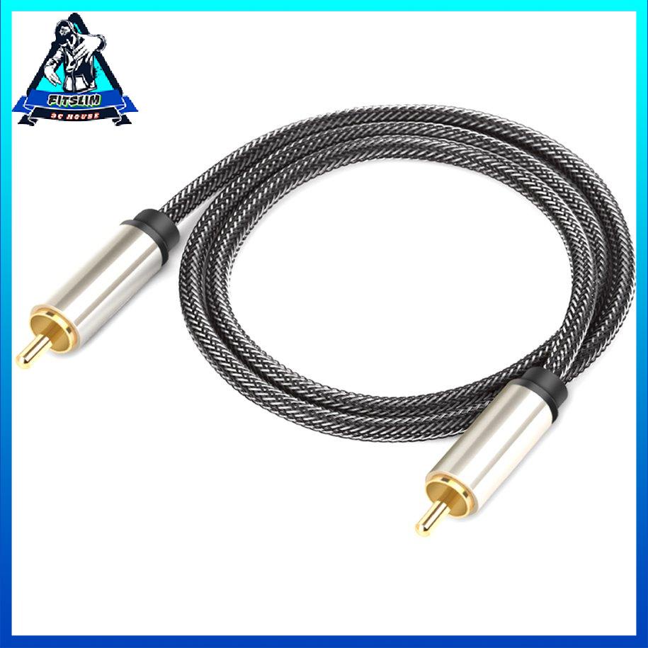Cáp đồng trục Coax Audio Digital Rca To Male Tv Subwoofer Cord Mạ vàng [S/14]