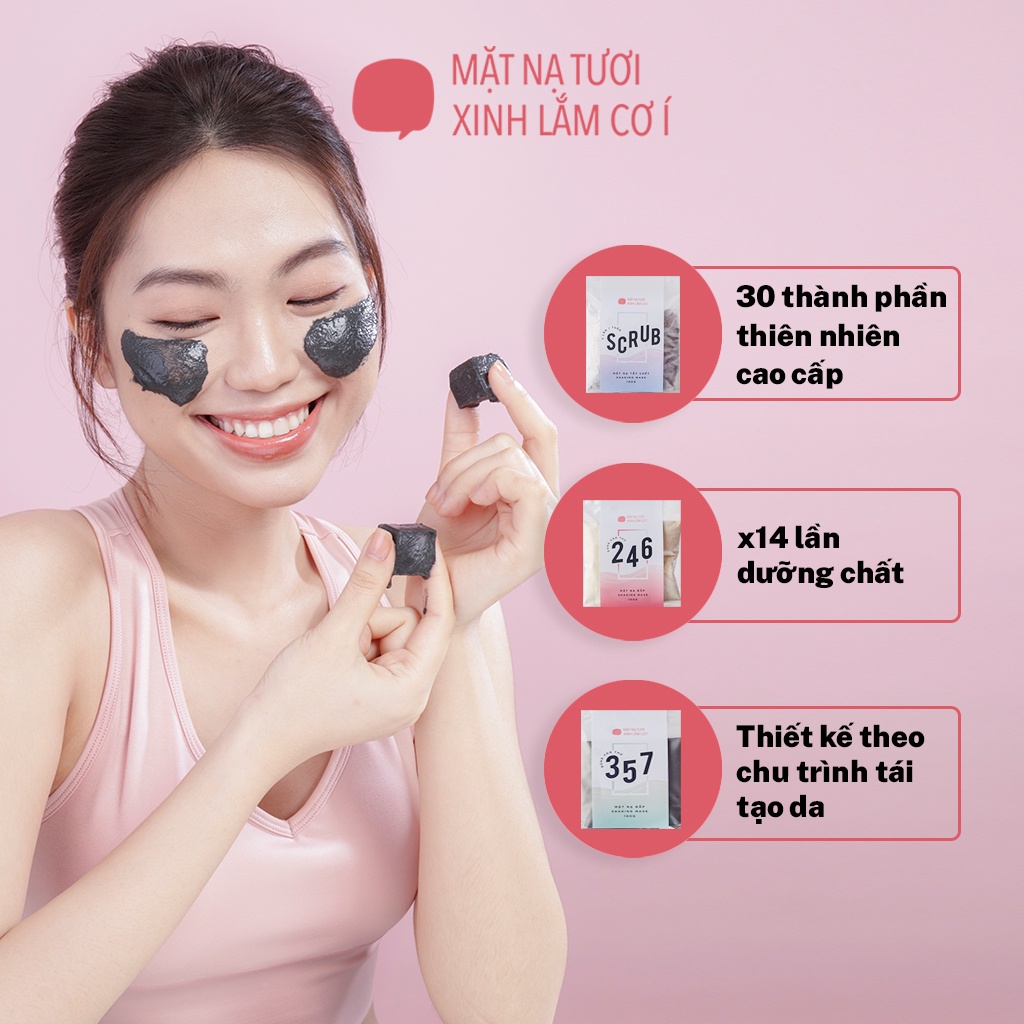 Sample Mặt nạ giảm mụn Gorgeous dạng bột cao cấp mịn màng sảng khoái giảm sưng thâm - Mặt Nạ Tươi