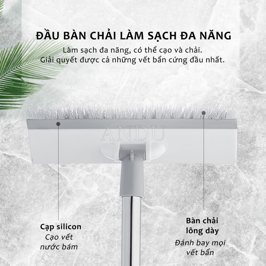 Chổi Cọ Nhà Tắm GLAMO Cọ Sàn, Gạt Kính Cán Dài , Chổi Quét Nhà Tắm Đa Năng