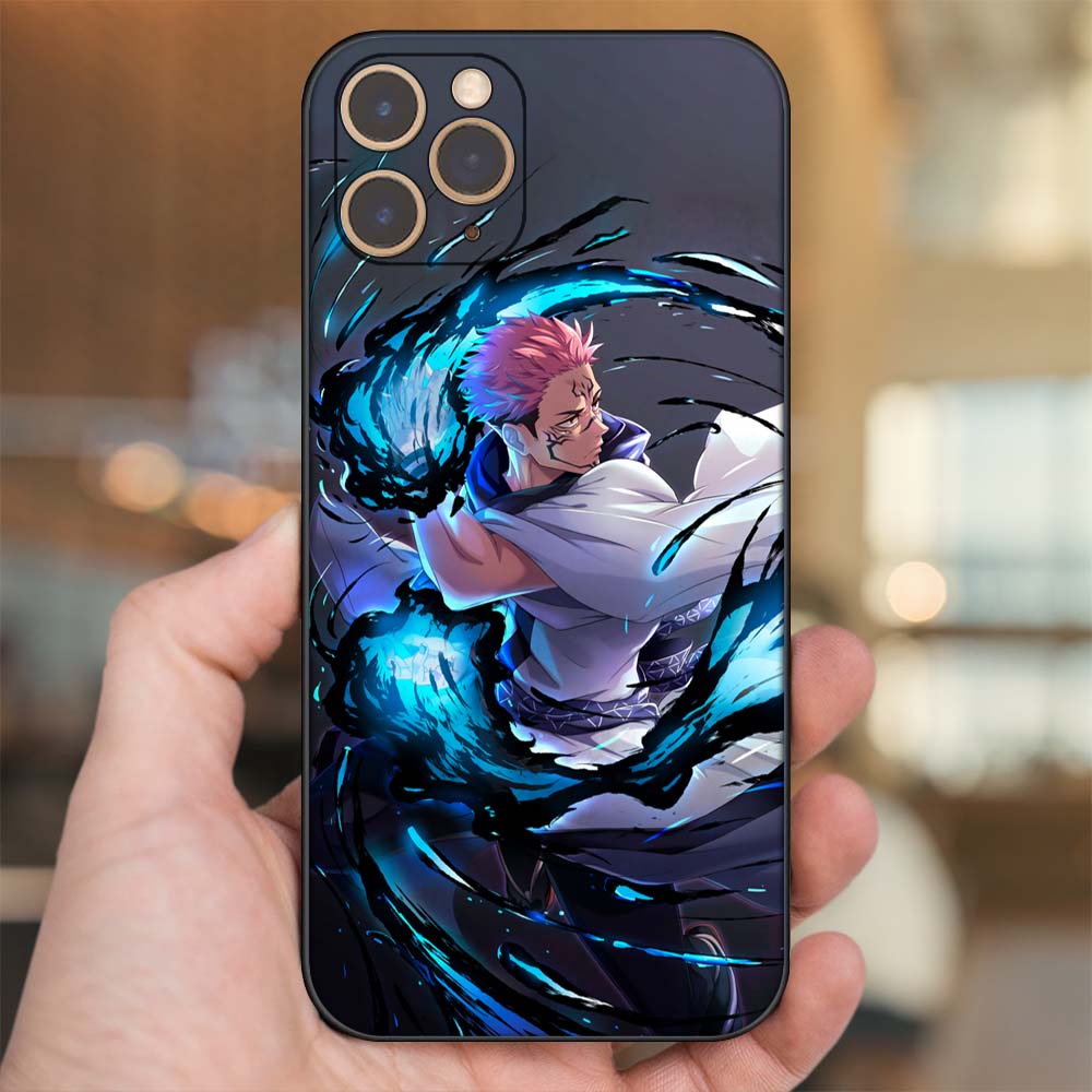 Ốp lưng iPhone 11 Pro dẻo đen cạnh vuông in hình Sukuna Yuji Jujutsu Kaisen Chú Thuật Hồi Chiến