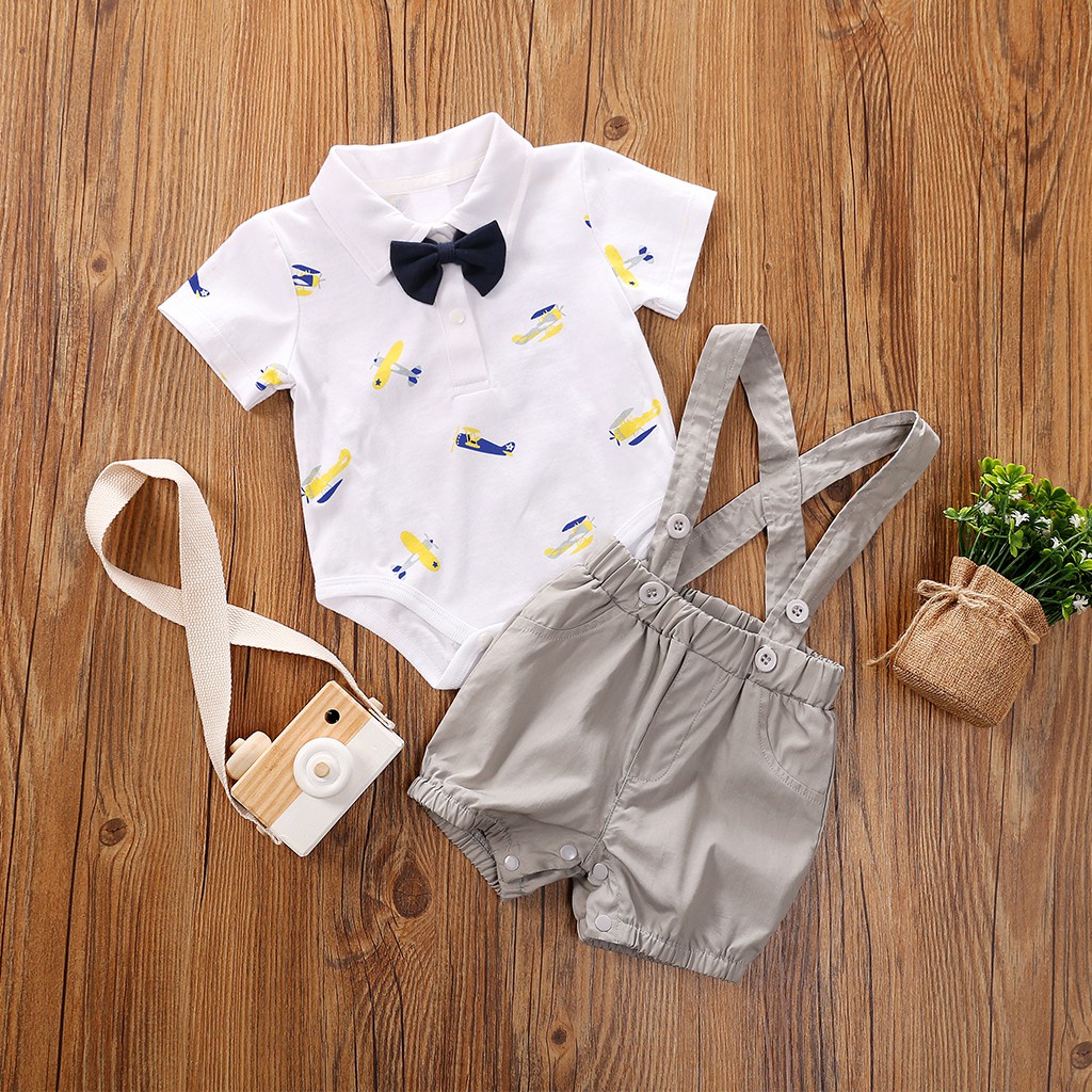 Bộ Áo Thun Ngắn Tay + Quần Yếm Cá Tính Dành Cho Nam