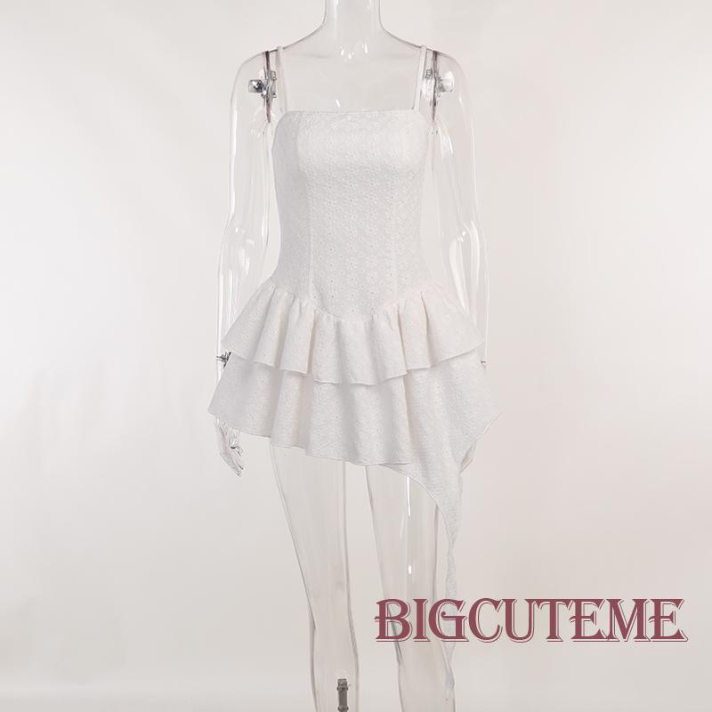 Đầm Hai Dây Nhún Bèo Họa Tiết Hoa Vintage Thời Trang Cho Nữ