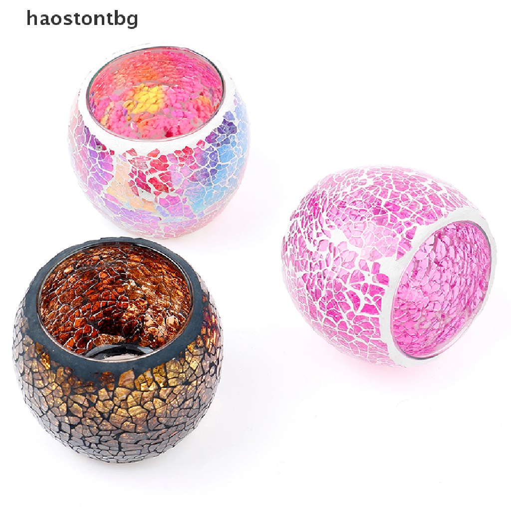 Giá Đỡ Đèn Trà Bằng Thủy Tinh Phong Cách Mosaic Độc Đáo Trang Trí Nhà Cửa