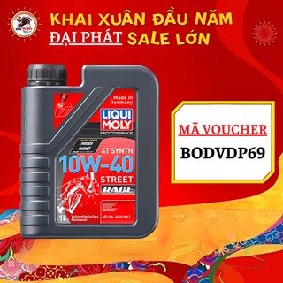 Dầu nhớt nhập khẩu 100% Liqui moly 10w40 street race chai 1L