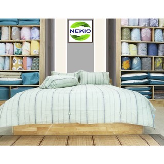 Bộ chăn ga gối Modal Gỗ Sồi Nekio Nhật Bản Xanh Non