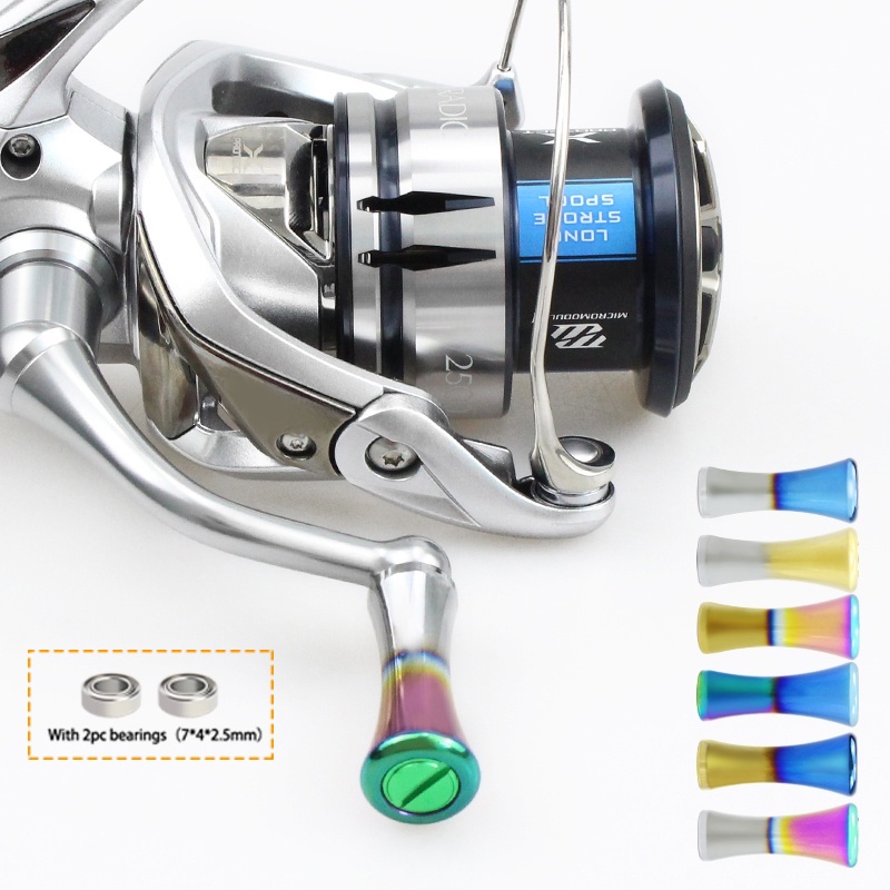 EKfan colorful Aluminum alloy Fishing Reel knob for 7*4*2.5mm bearing abu daiwa Shimano Spinning Baitcasting fishing reel tools