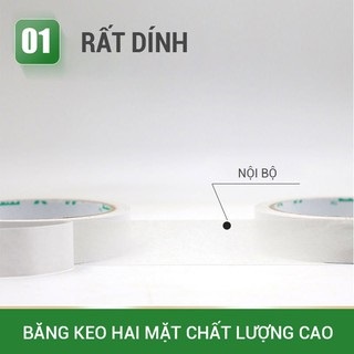 Băng Keo giấy 2 Mặt Nhiều Kích Thước