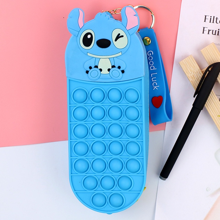 Túi Đựng Bút Silicon Sức Chứa Lớn In Hình rodenticide pioneer Hoạt Hình Cho Trẻ Em