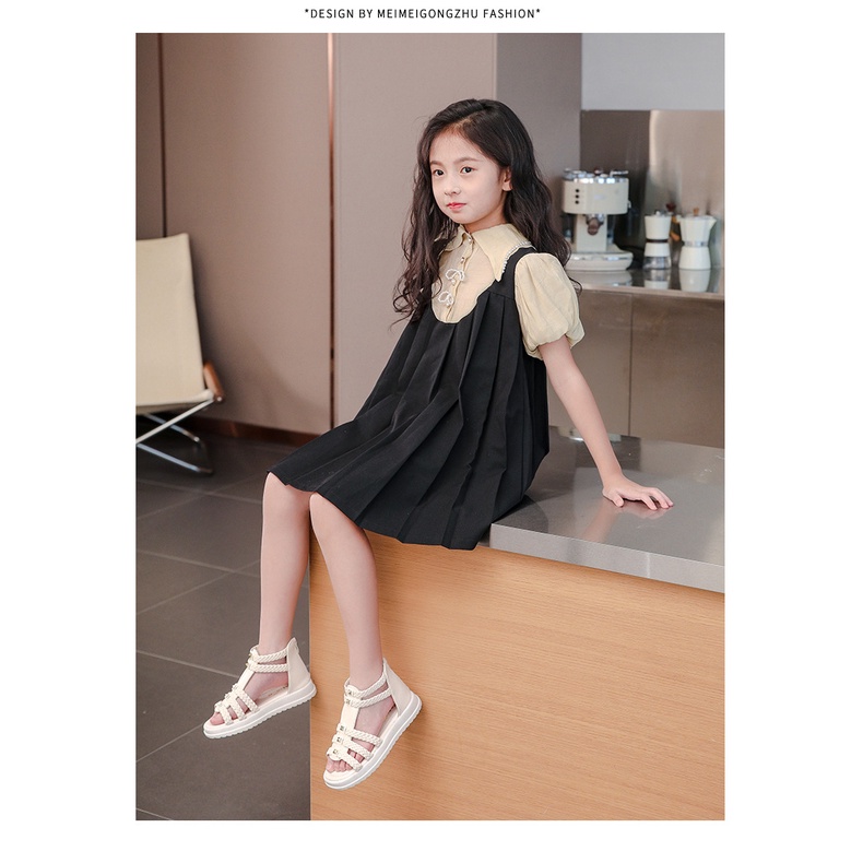 Sandal Hở Ngón Đế Bằng Phong Cách Công Chúa Thời Trang Đi Biển Mới 2023 Dành Cho Bé Gái